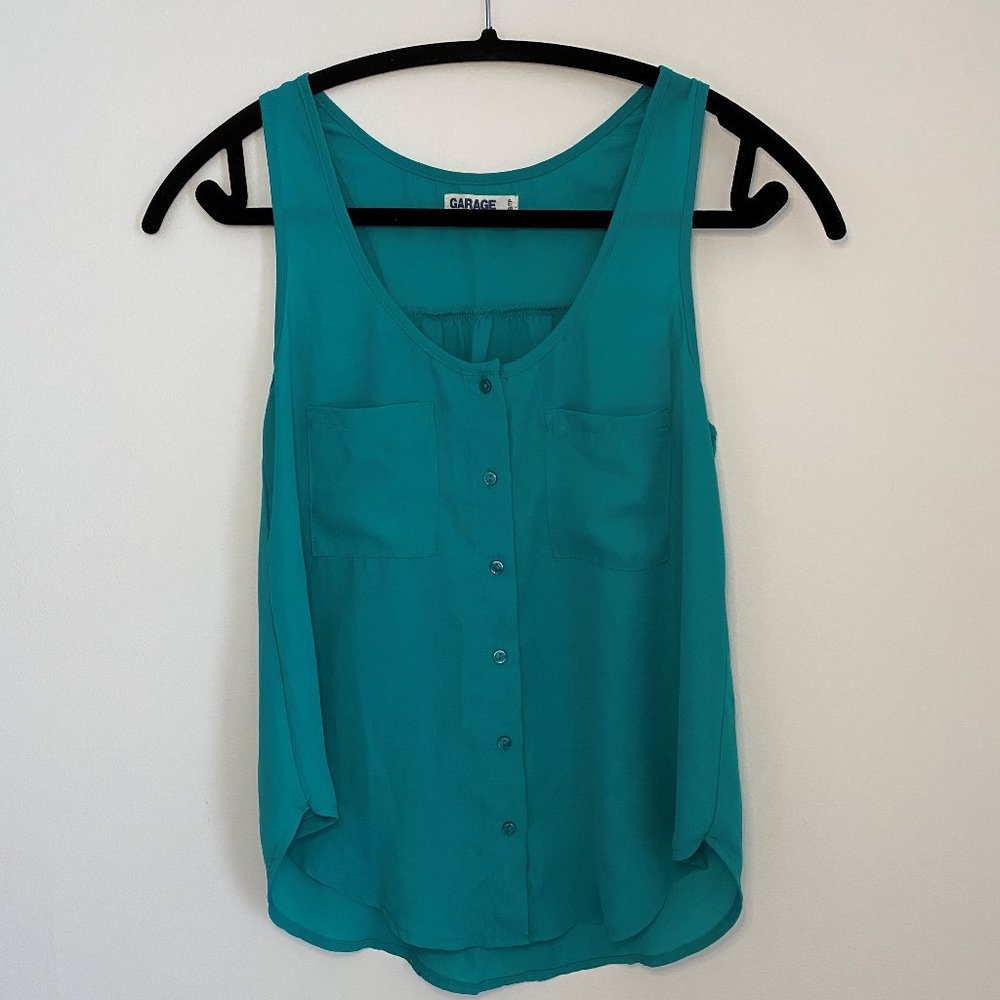 Garage Top, XSmall tank top, Colour: Teal